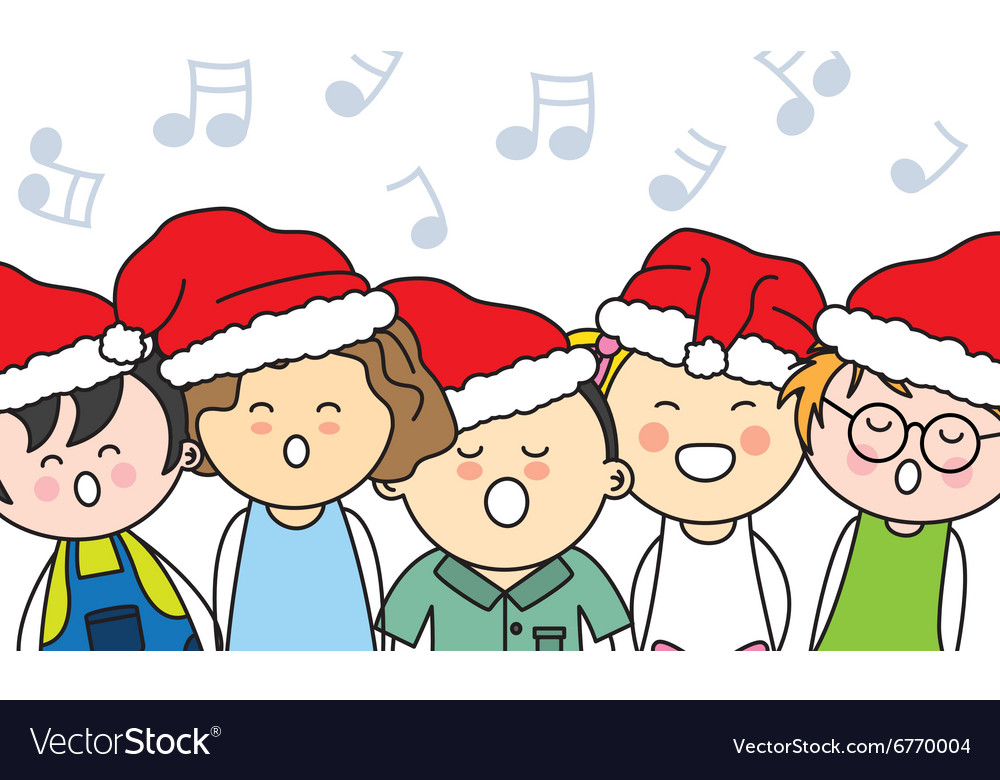 Kids singing Royalty Free Vector Image - VectorStock