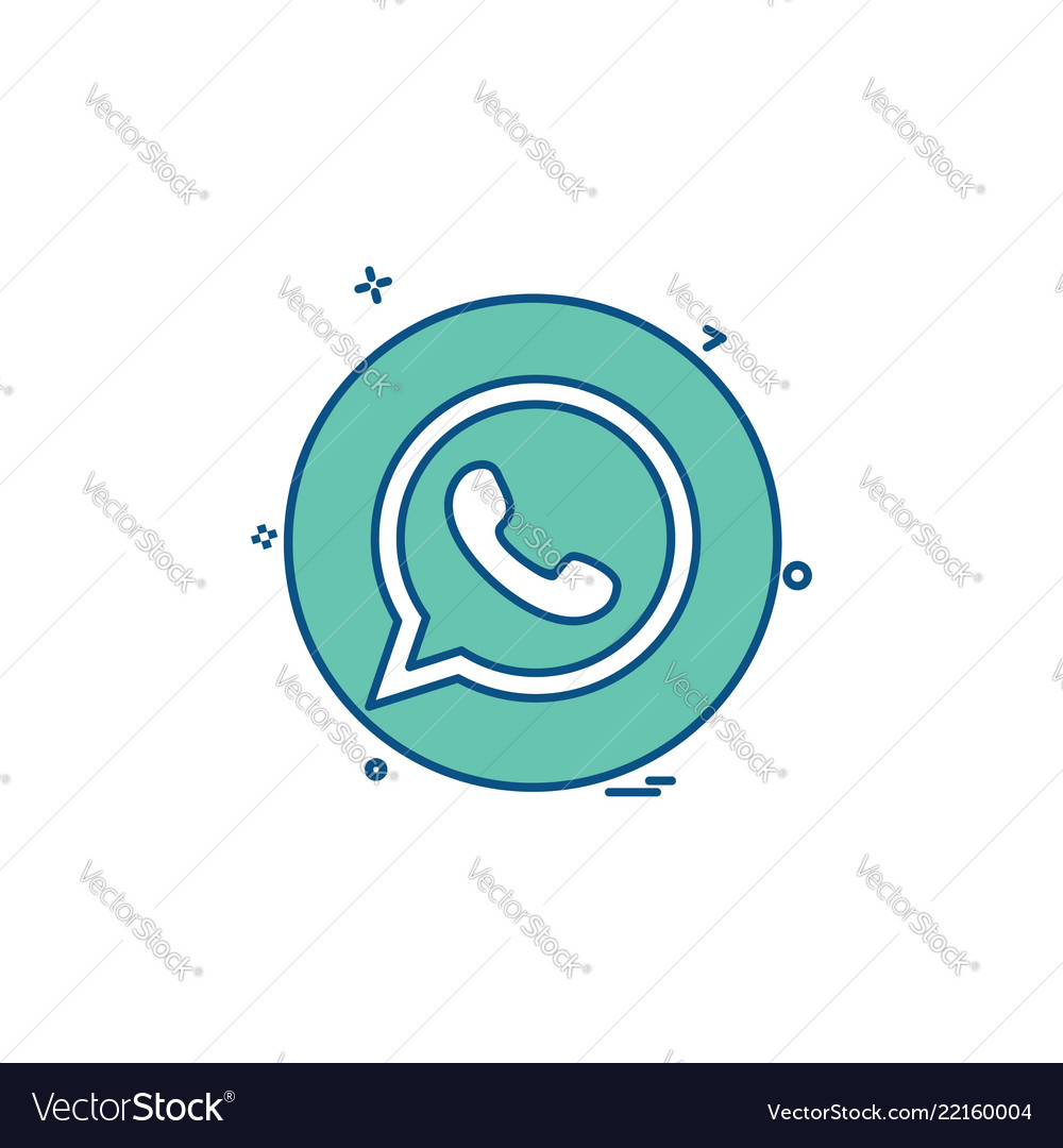 Media Network Social Whatsapp Icon Design Vector Image