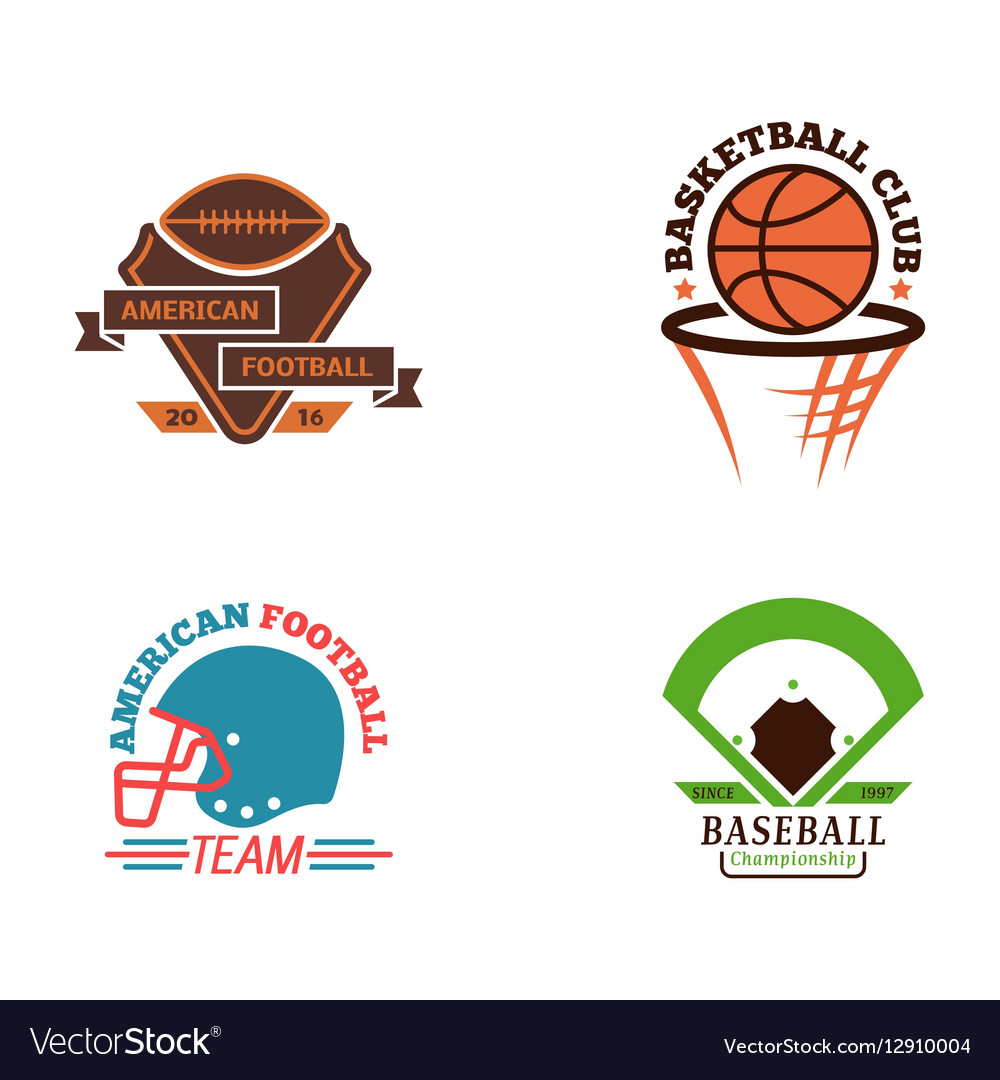 Sport team badge set Royalty Free Vector Image