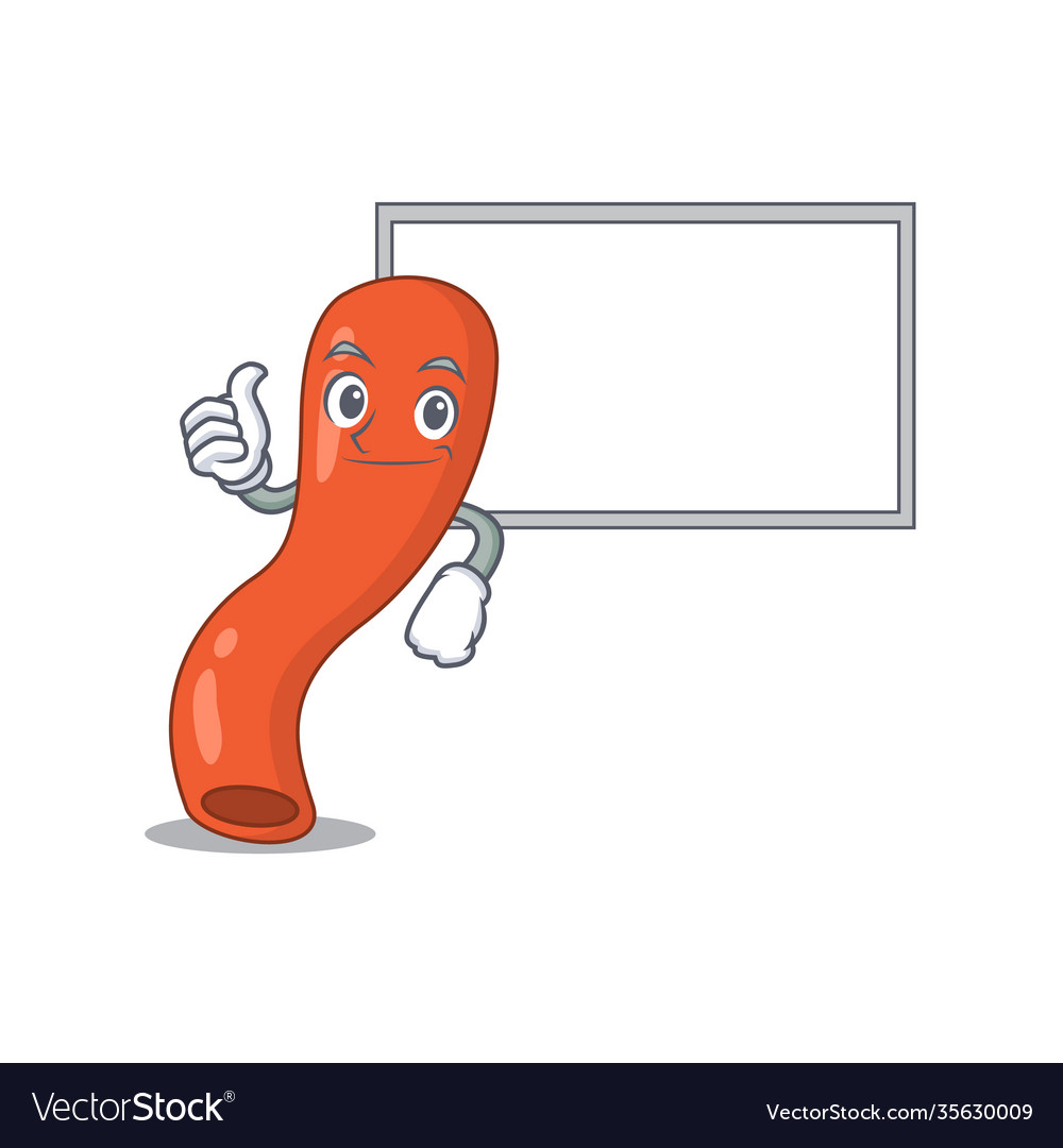 Appendix cartoon design with thumbs up finger Vector Image