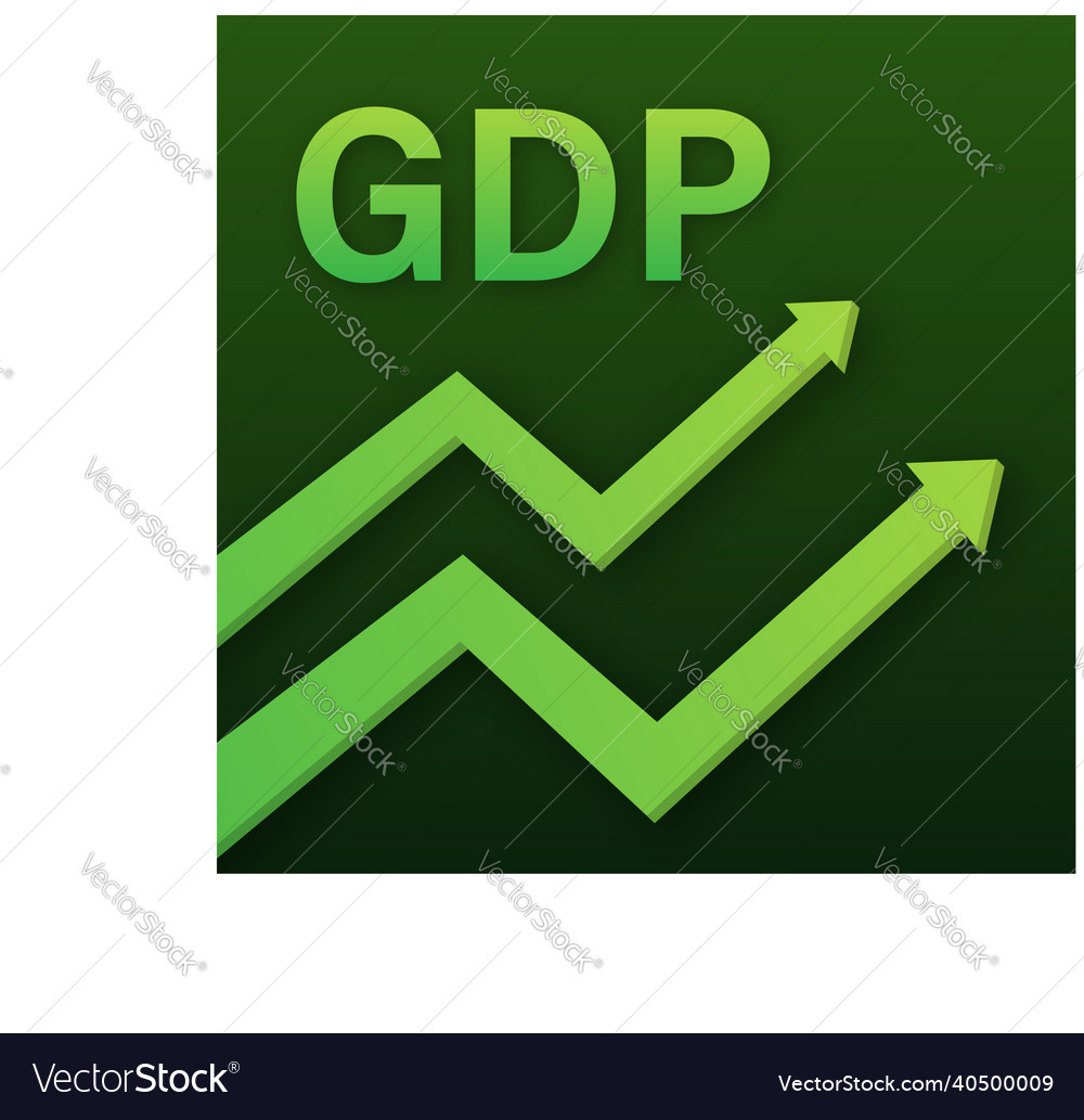 Growth gdp gross domestic product government Vector Image