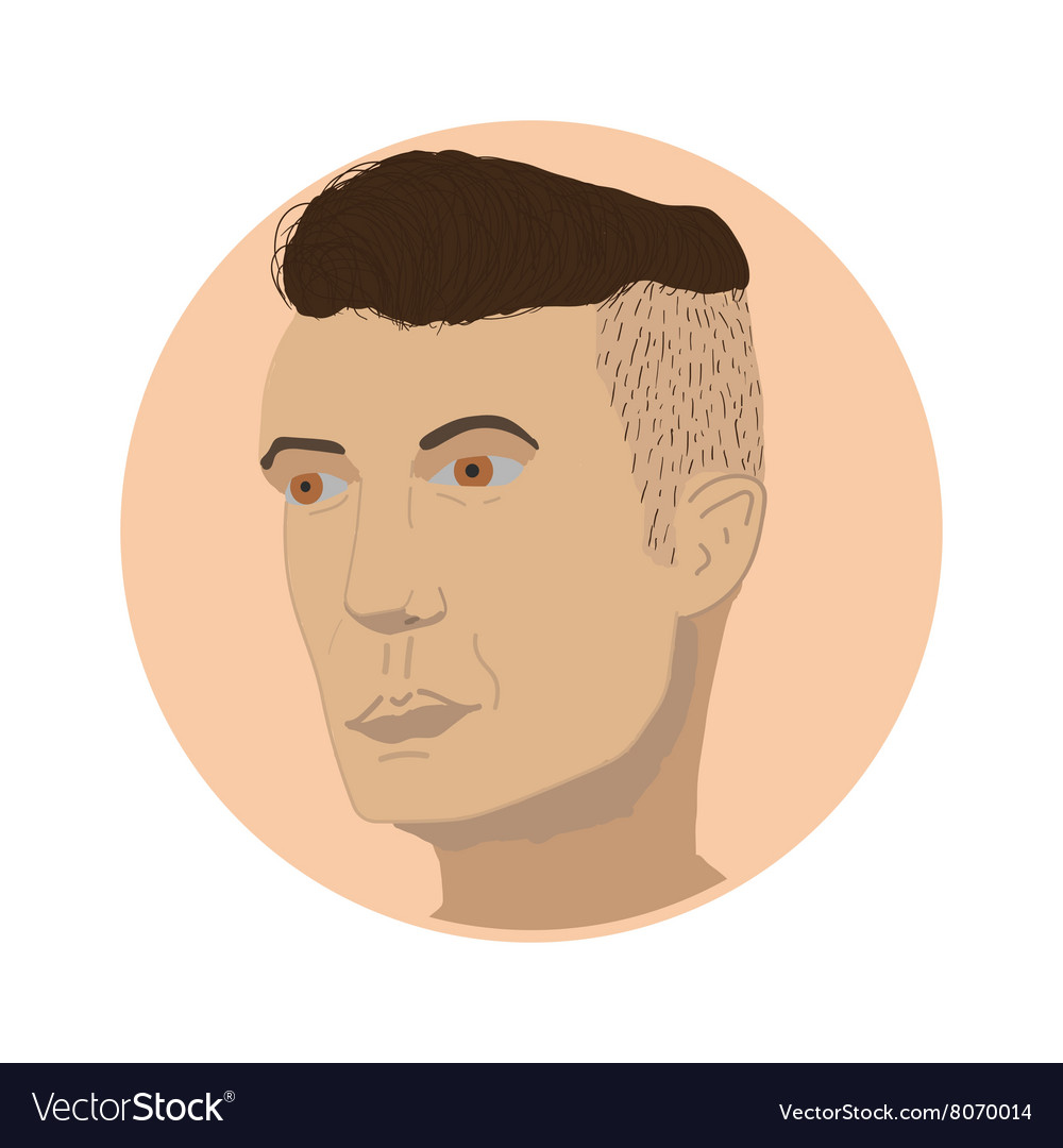 Barber Hair style Undercut vector image