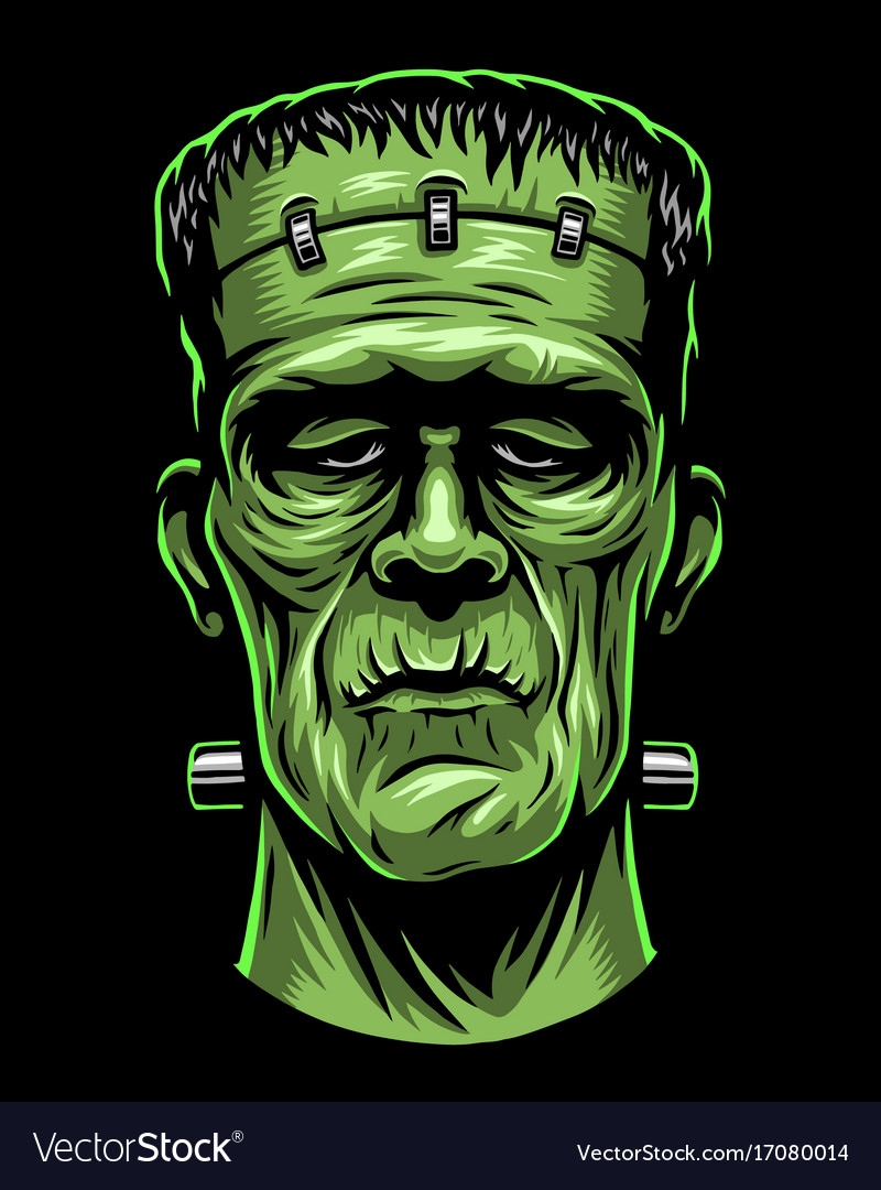 frankenstein head outline