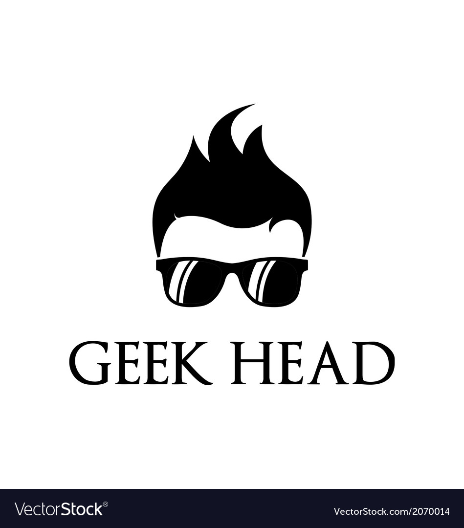 Download Cool geek logo template Royalty Free Vector Image