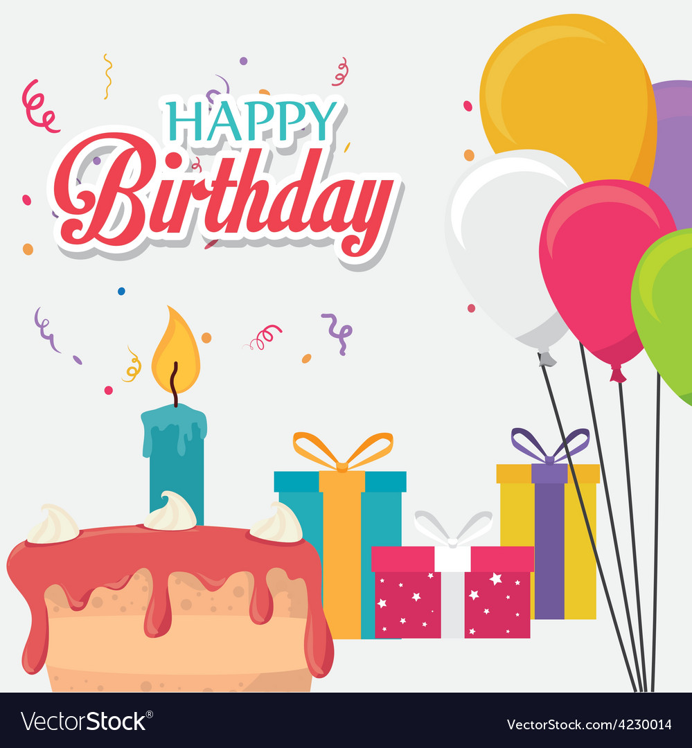  Happy  birthday  card design  Royalty Free Vector Image