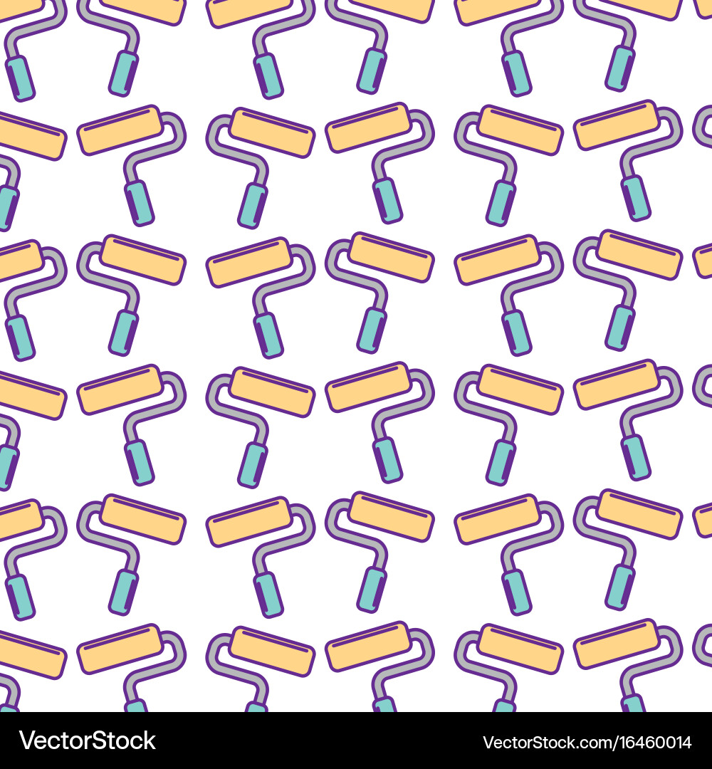 Paint roller pattern background Royalty Free Vector Image