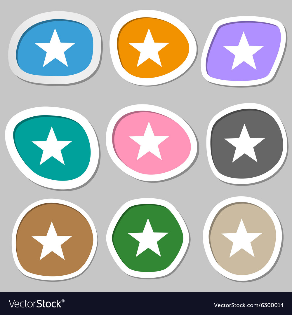 Star sign icon favorite button navigation symbol Vector Image
