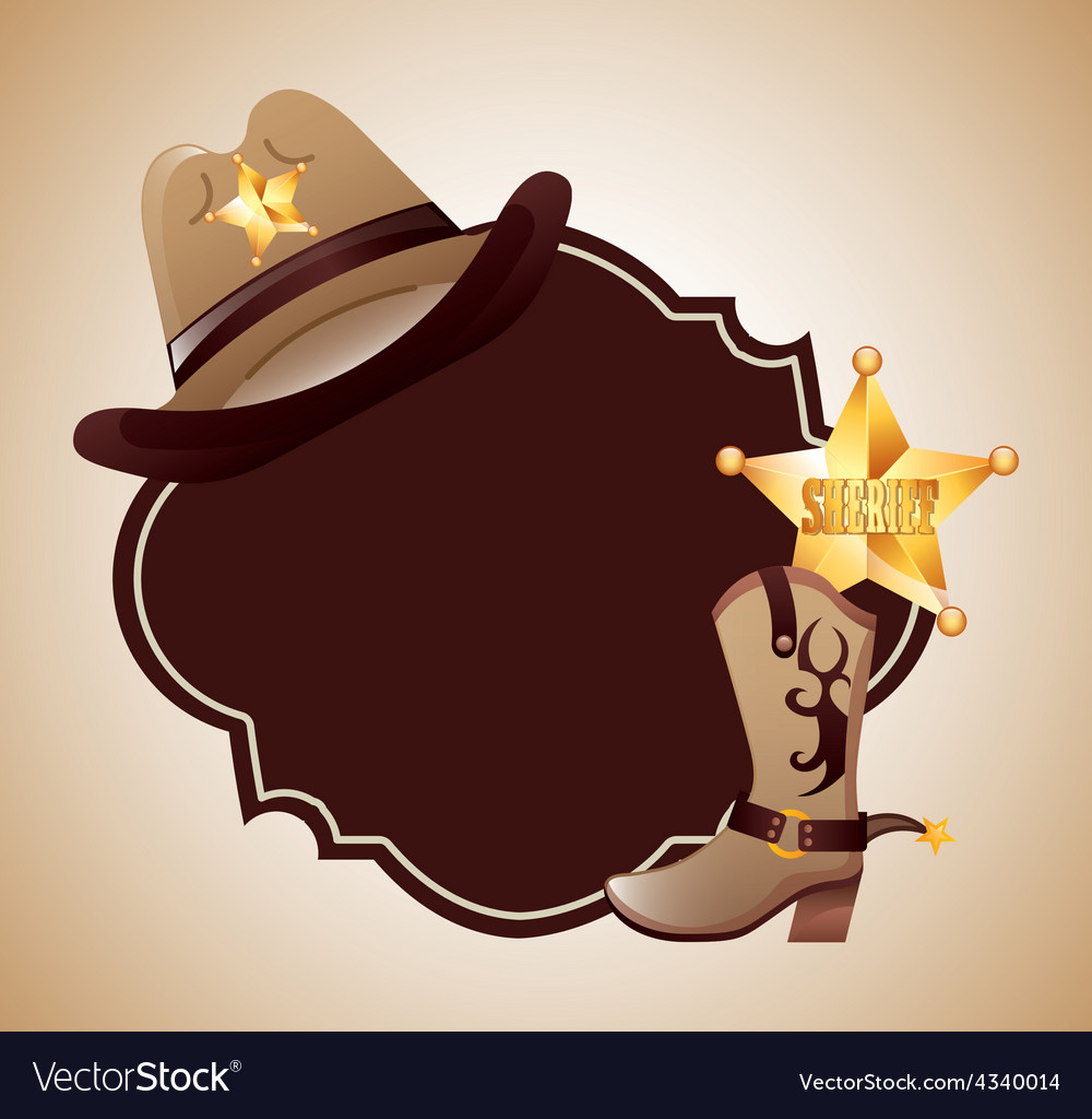 Western Banner Royalty Free Vector Image Vectorstock