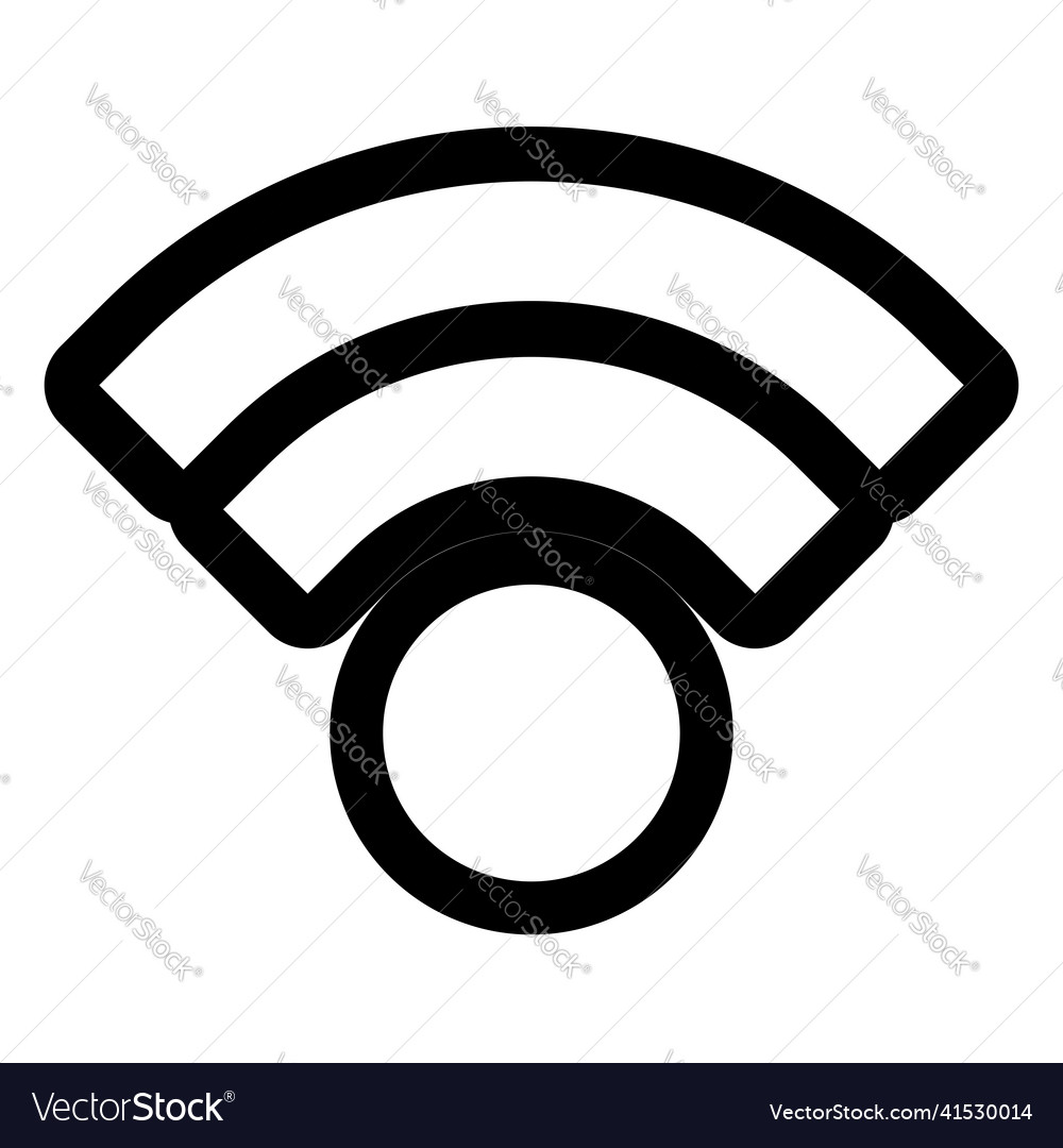 Wireless cordless signal internet wifi shape icon vector image Wireless cordless signal internet wifi shape icon