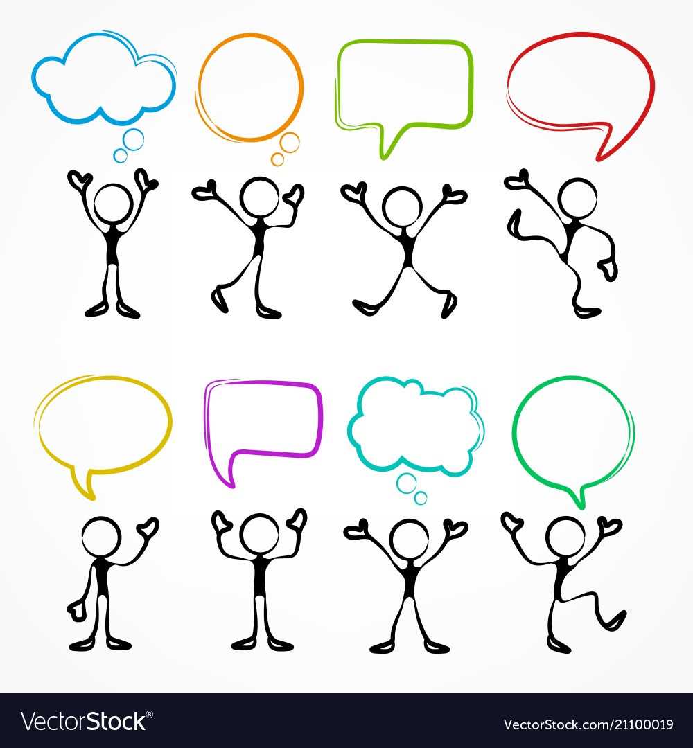 Collection of stick figures Royalty Free Vector Image