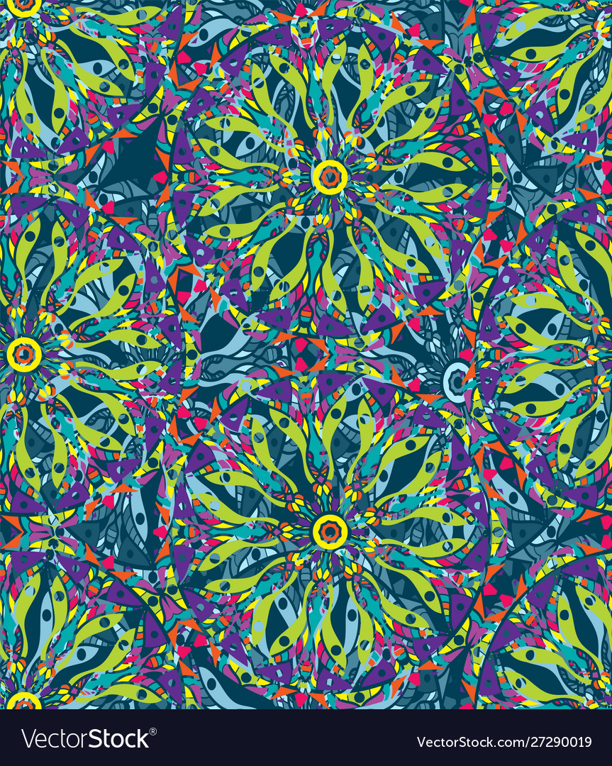 Seamless repeating floral pattern consisting Vector Image
