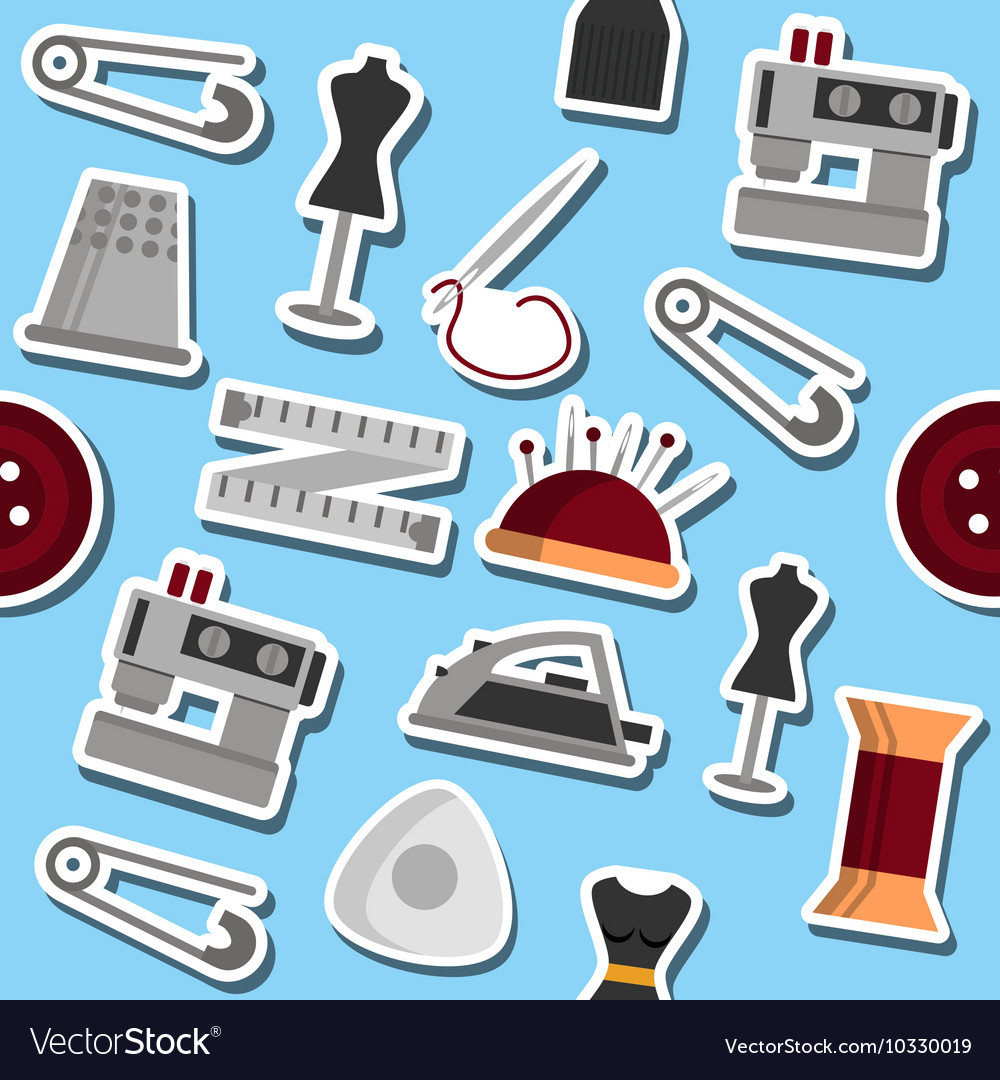 Sewing flat pattern Royalty Free Vector Image - VectorStock