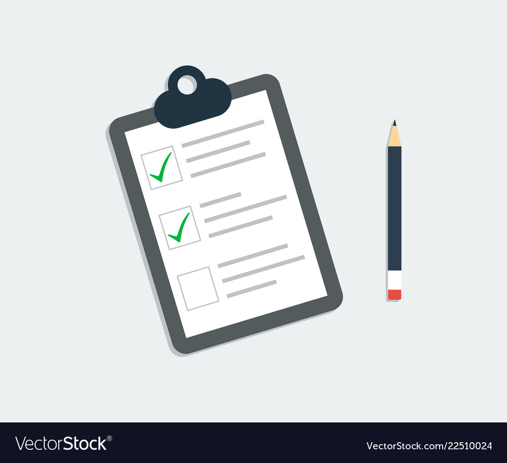 Checklist icon clipboard with pencil Royalty Free Vector