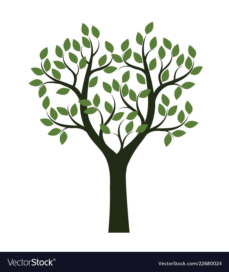 Green shape of tree Royalty Free Vector Image - VectorStock