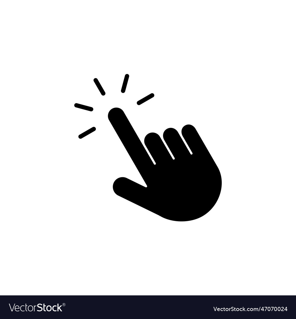 Hand click icon pointer icon hand cursor icon Vector Image