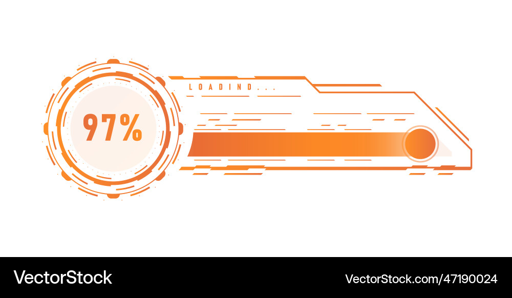 Sci fi loading bar Royalty Free Vector Image - VectorStock