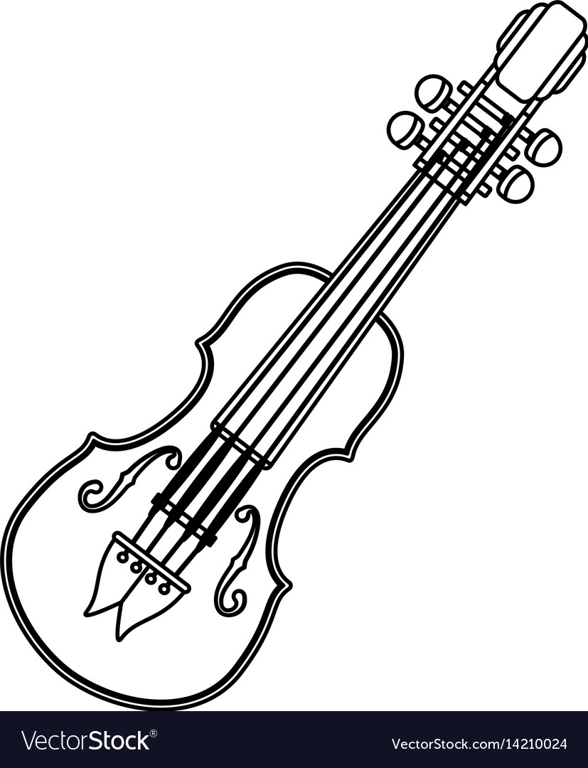 Violin music instrument Royalty Free Vector Image