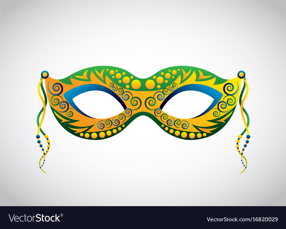 Download Brazil mask design Royalty Free Vector Image - VectorStock