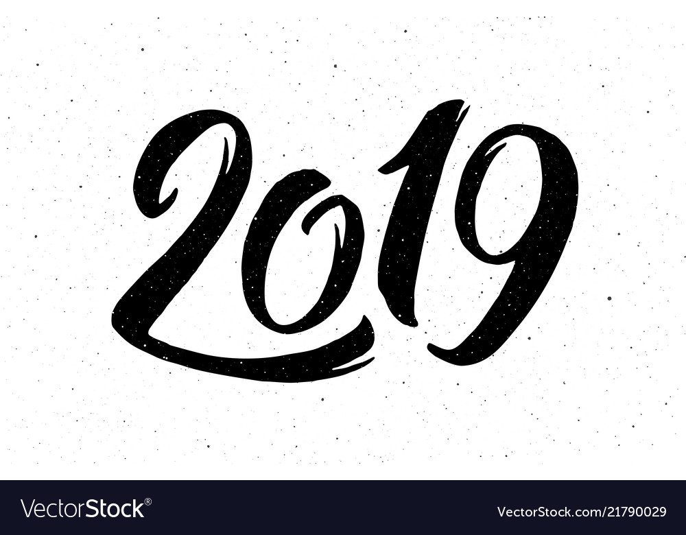 Calligraphy for 2019 new year of the pig Vector Image