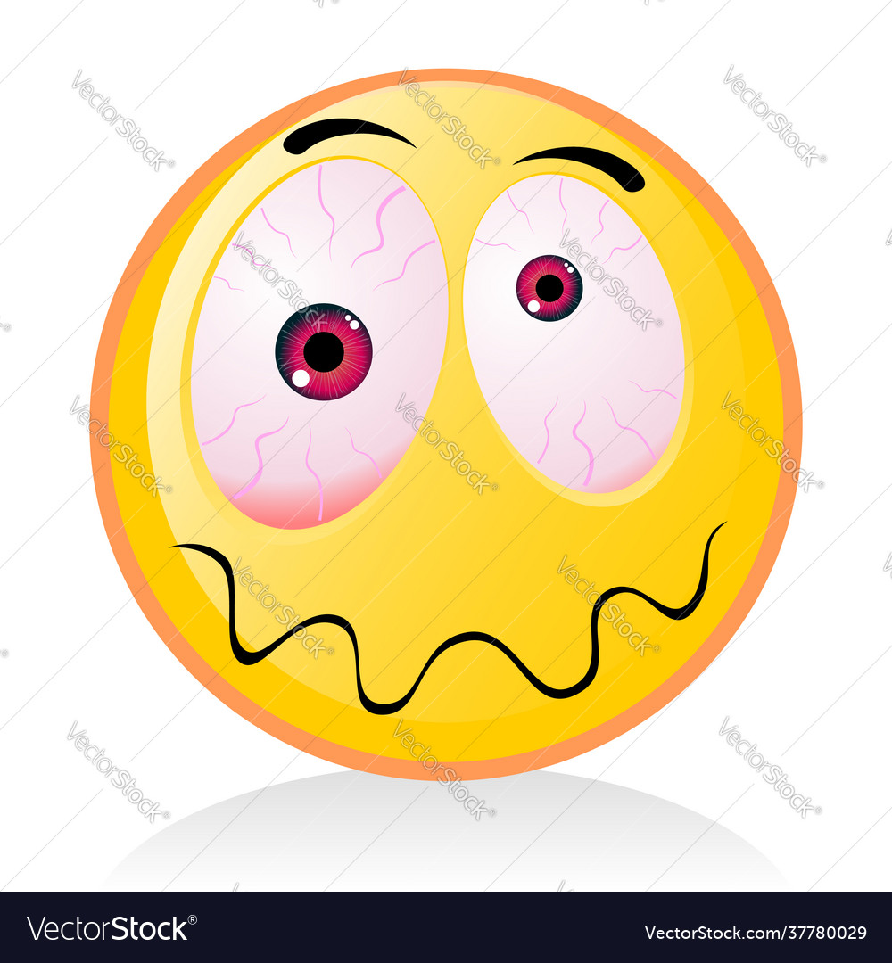 Emoji emoticon - drunkard wasted Royalty Free Vector Image