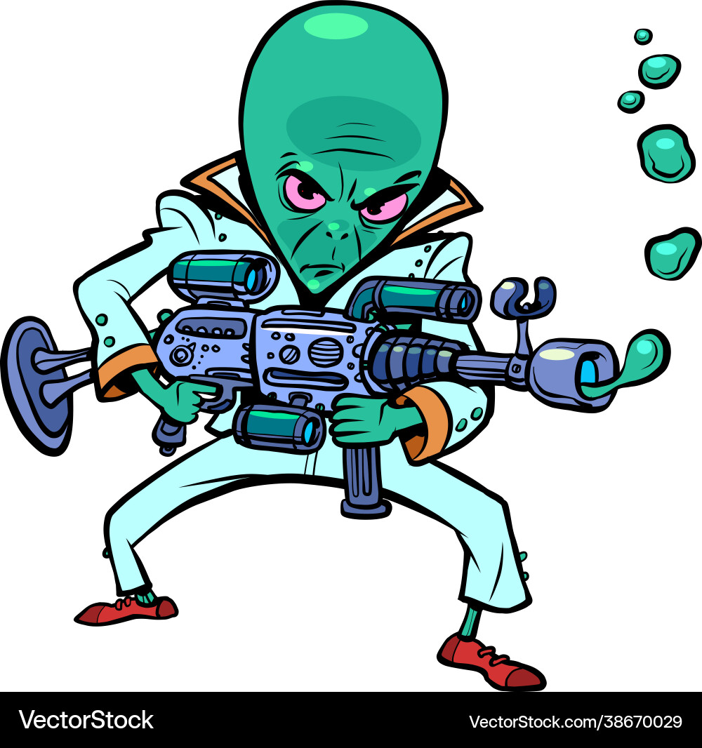 Green man is an alien evil invasion with Vector Image