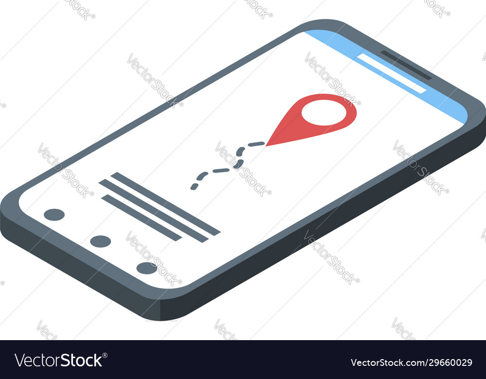 Global tracking system isometric flat Royalty Free Vector