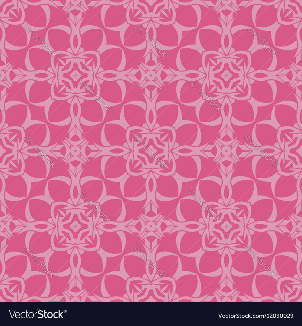 Pink ornamental seamless line pattern Royalty Free Vector