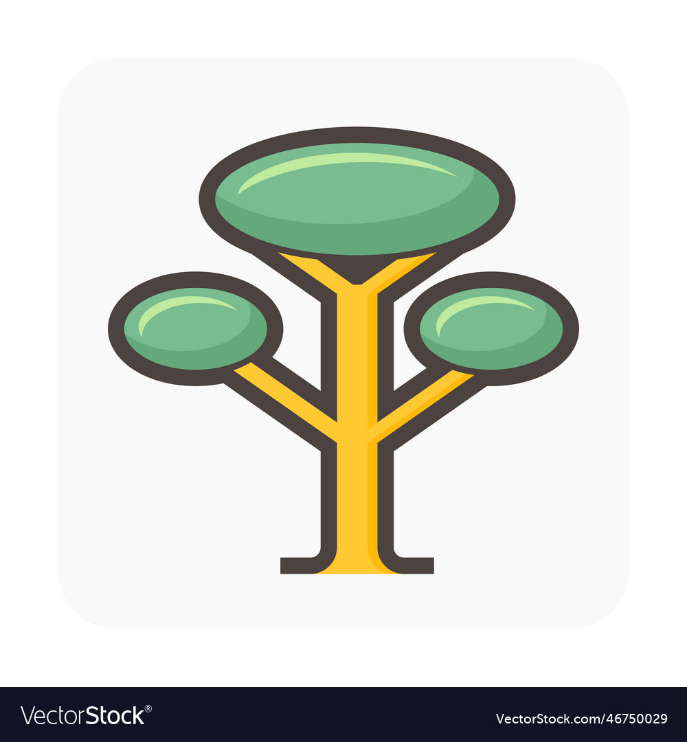 Simple tree icon design Royalty Free Vector Image