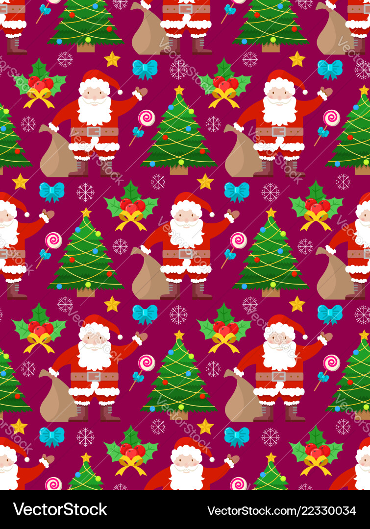 Christmas seamless pattern Royalty Free Vector Image