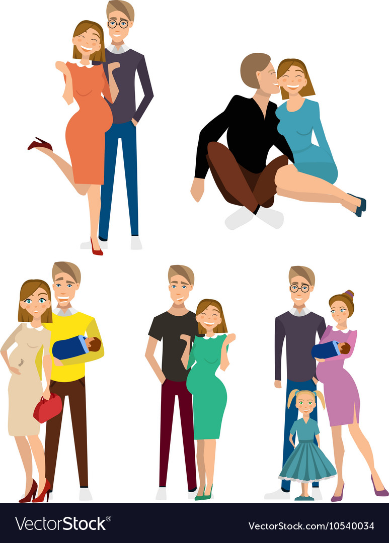 Different kind of families Royalty Free Vector Image