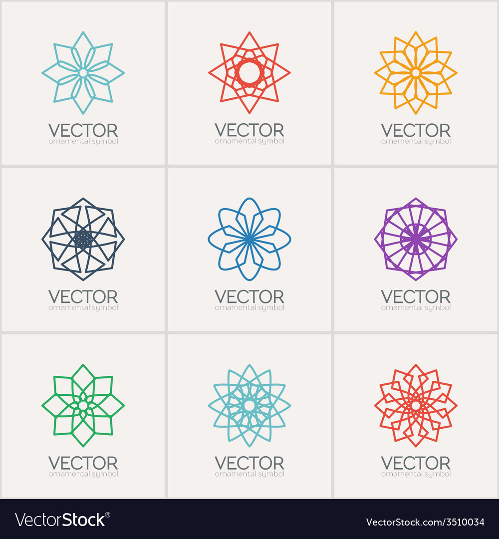 Ornamental symbols Royalty Free Vector Image - VectorStock