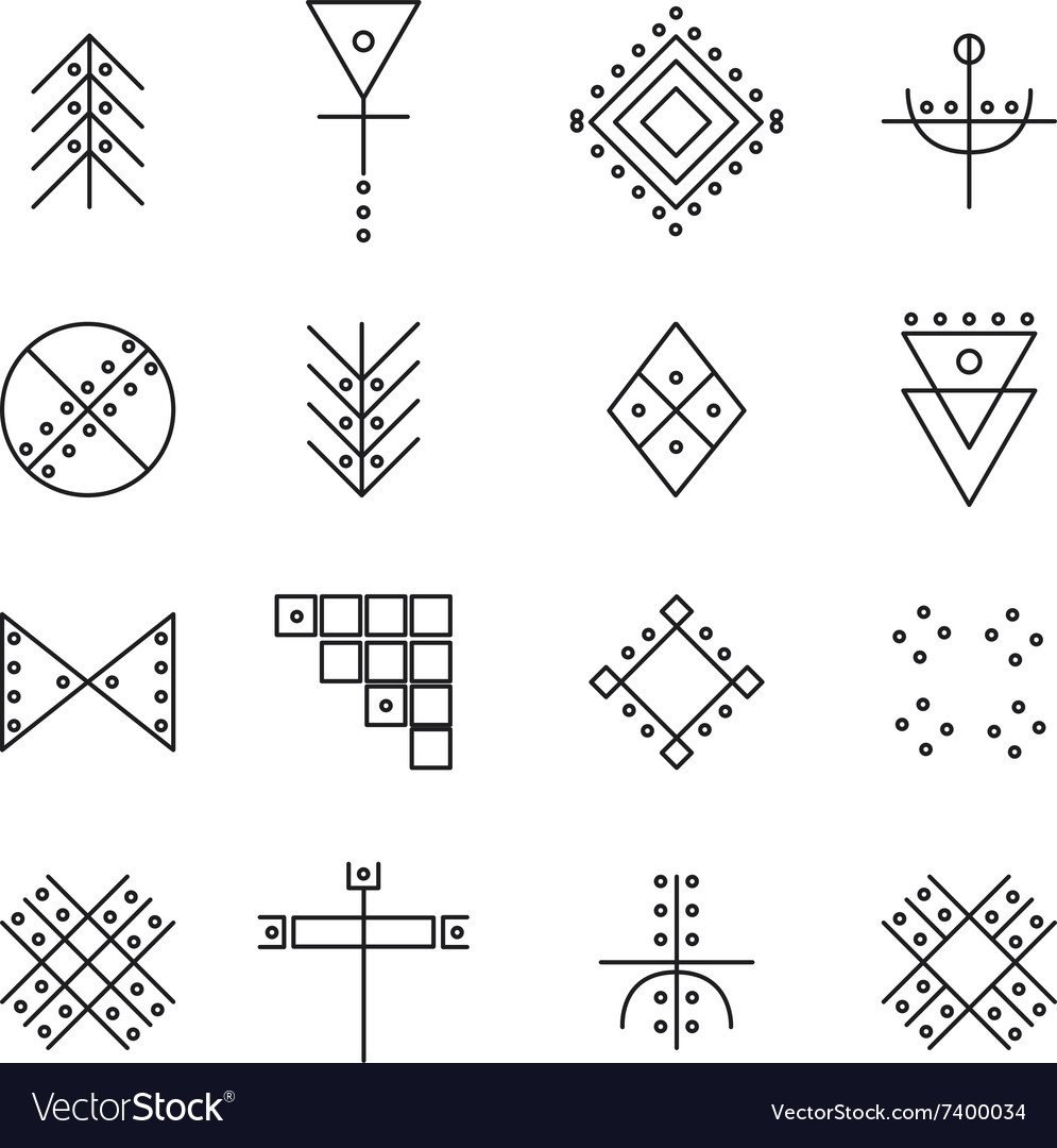 Set of geometric hipster shapes 4r Royalty Free Vector Image