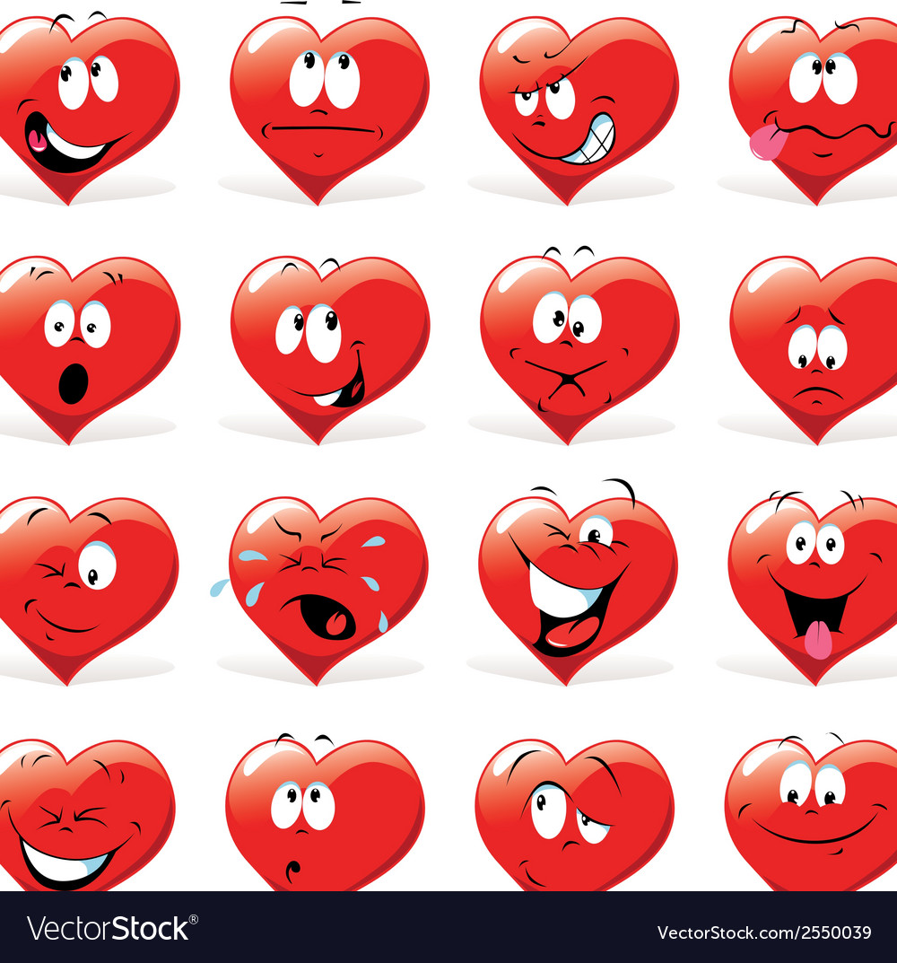 Cartoon hearts Royalty Free Vector Image - VectorStock