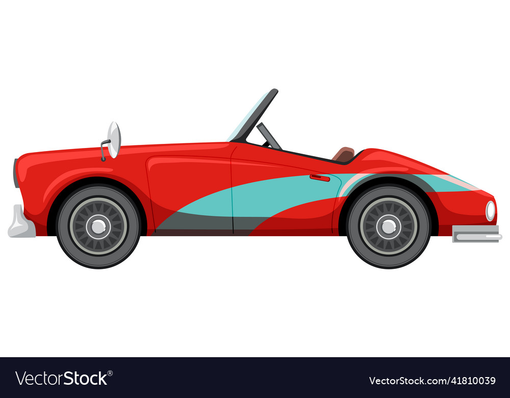 Classic racing car in cartoon style Royalty Free Vector