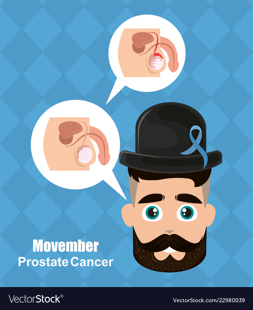 Movember prostate cancer Royalty Free Vector Image