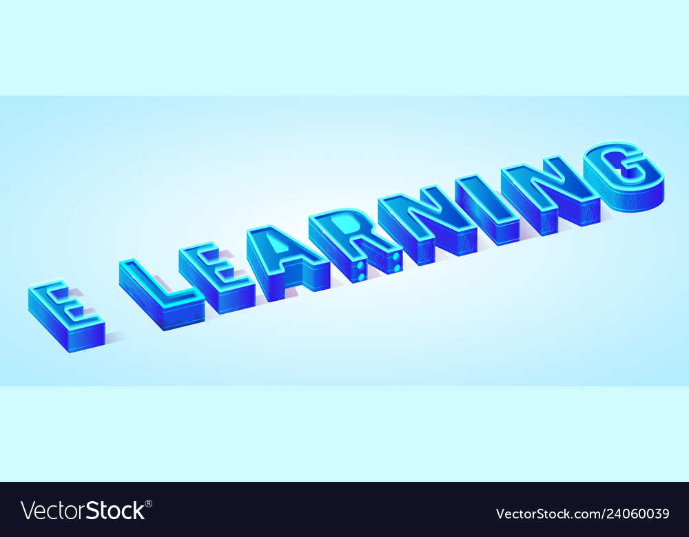 Name Isometric Banner Template Neon Light Vector Image