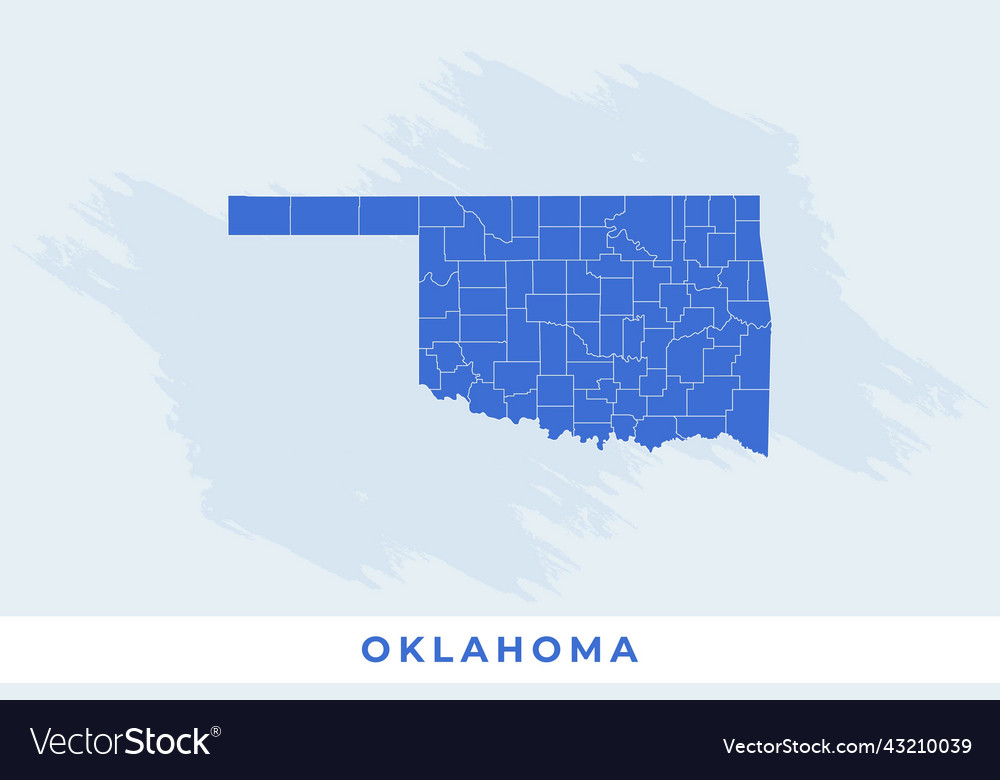 National map of oklahoma Royalty Free Vector Image