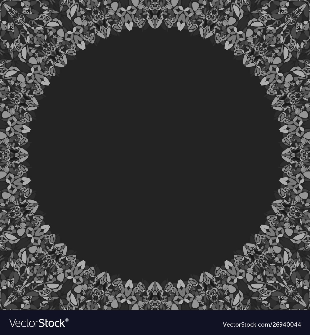 Circular floral frame ornament - background design vector image