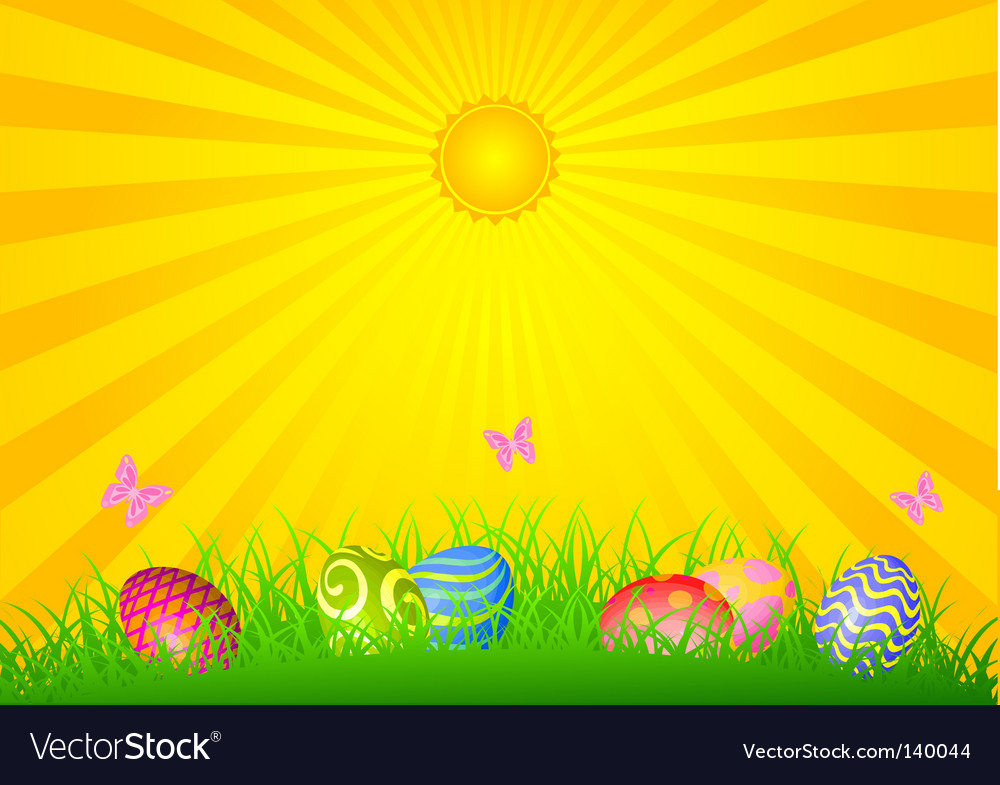 easter landscape royalty free vector image vectorstock