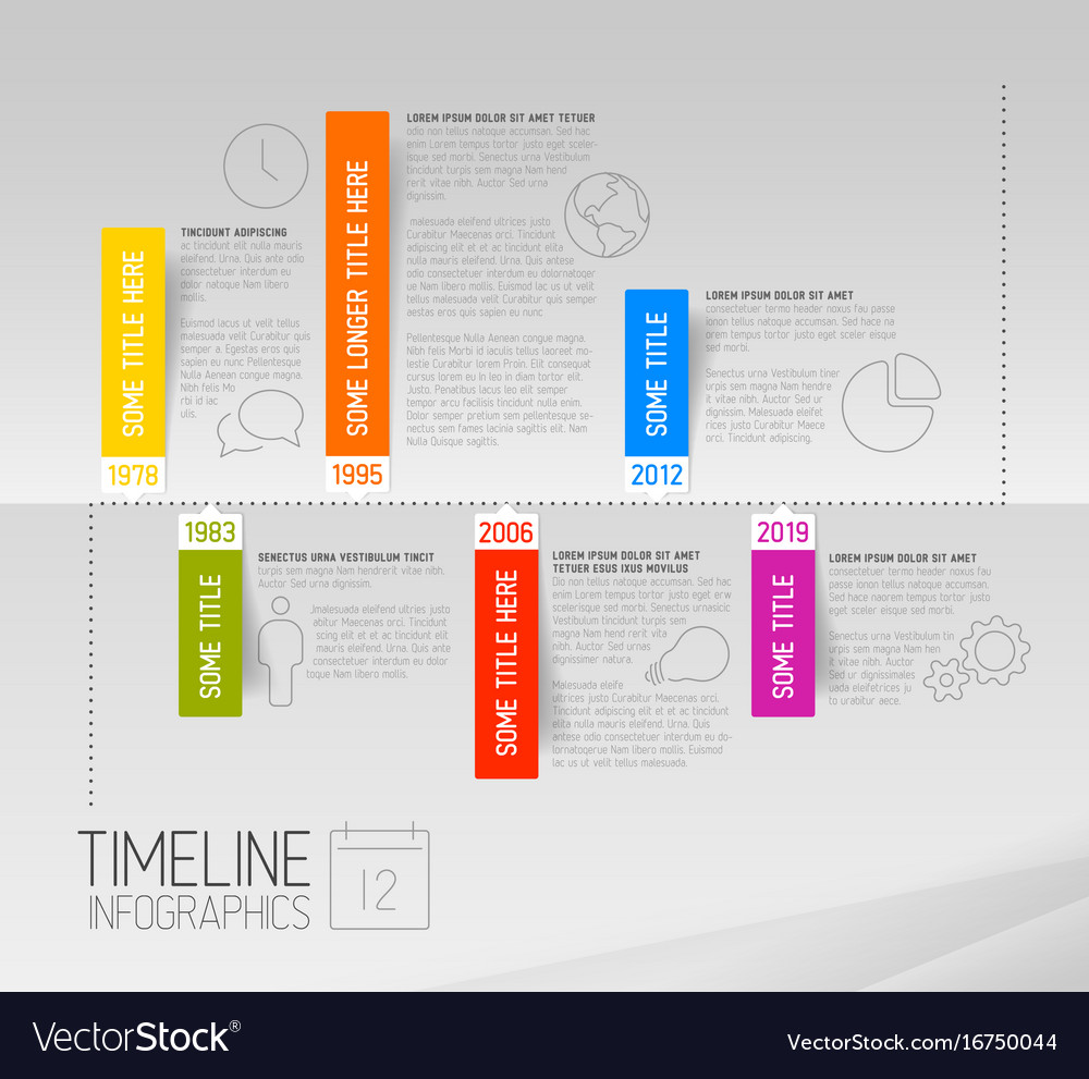 Horizontal infographic timeline report template Vector Image