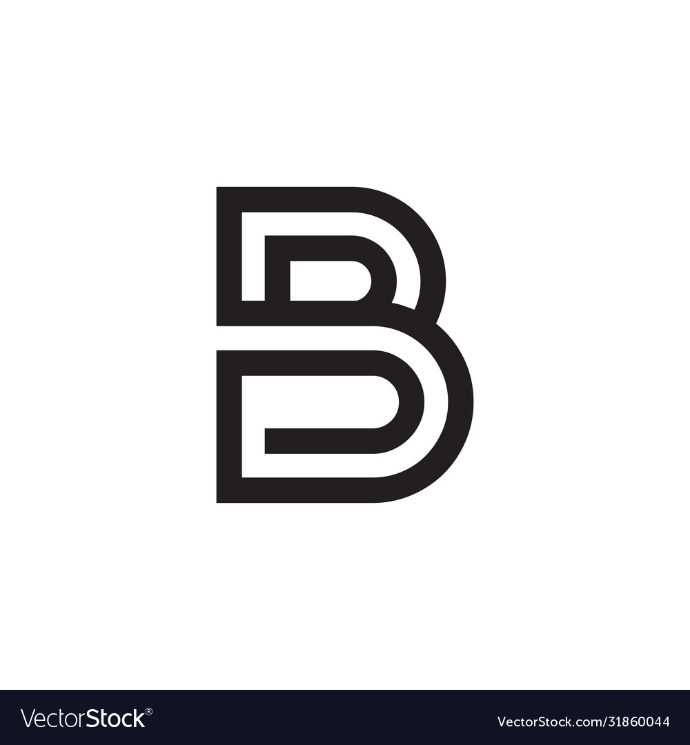 Lines letter b icon Royalty Free Vector Image - VectorStock