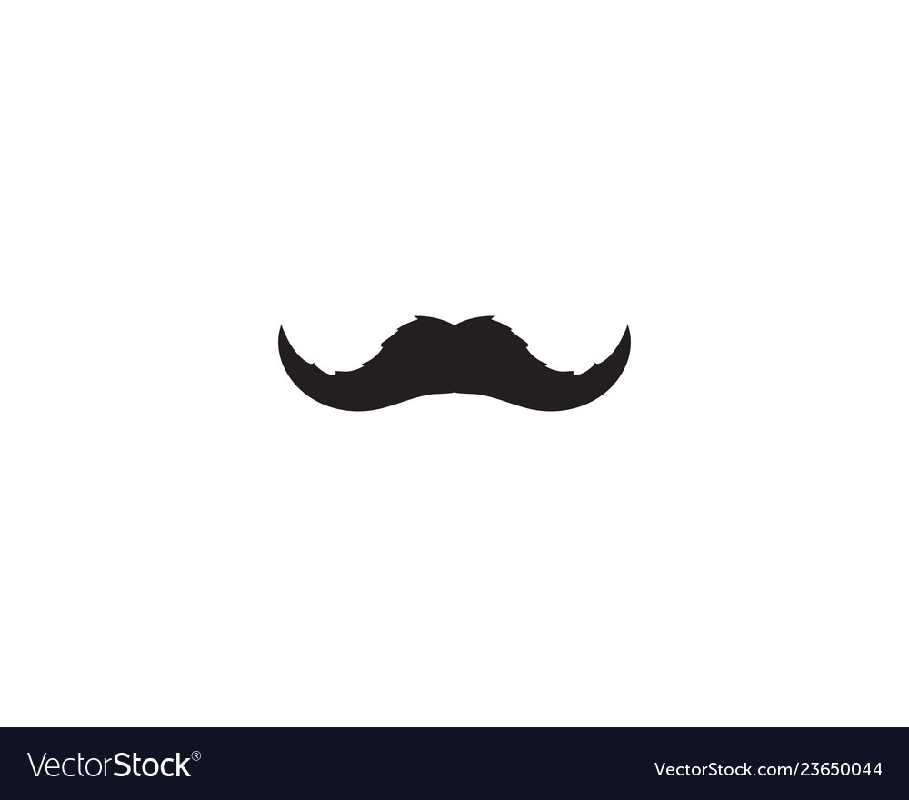 Moustache Logo Template Royalty Free Vector Image