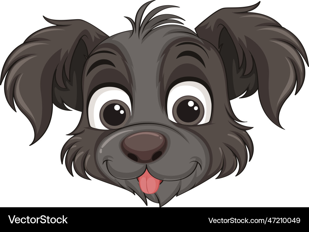 Cute dog face cartoon isolated Royalty Free Vector Image