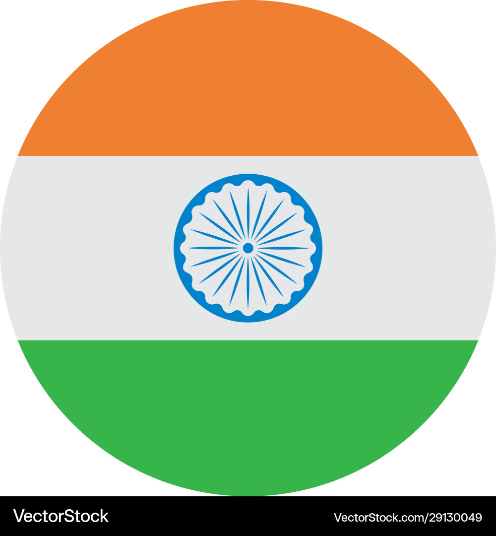 Indian Flag Icon Royalty Free Vector Image Vectorstock