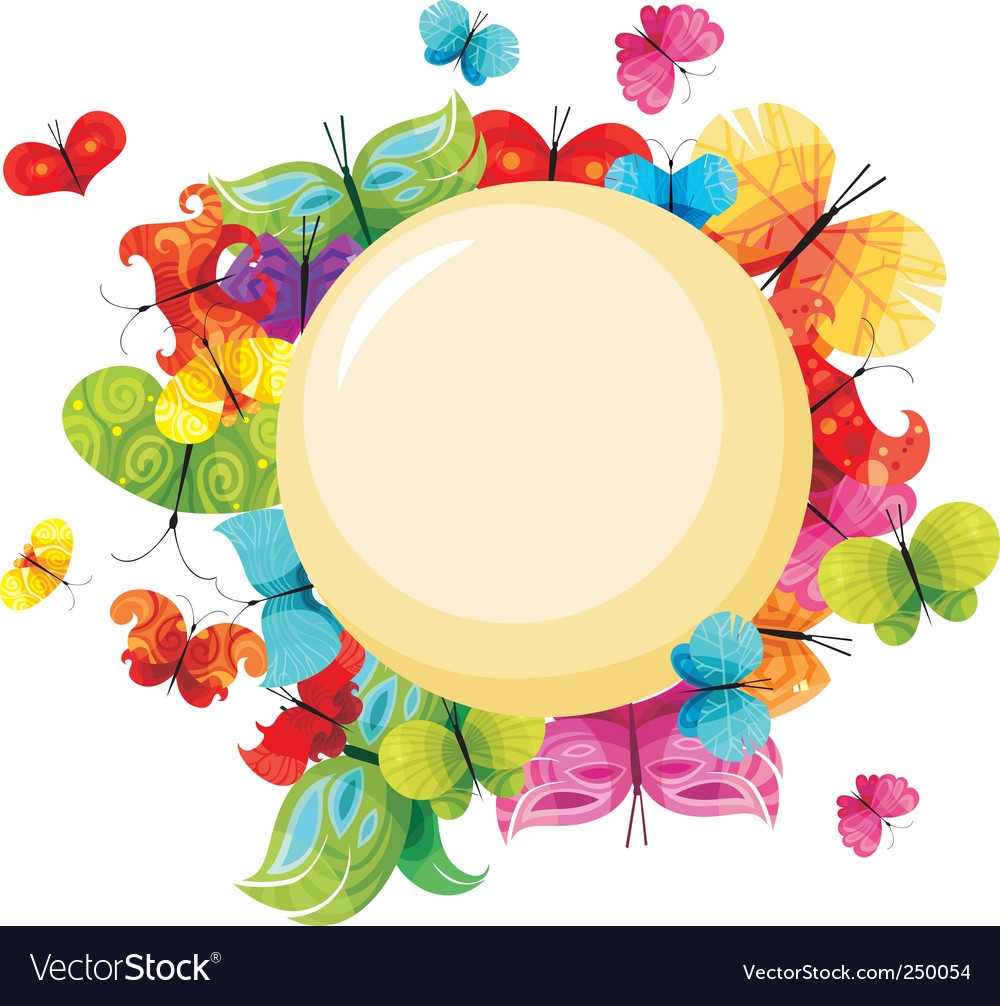 Download Butterfly border Royalty Free Vector Image - VectorStock