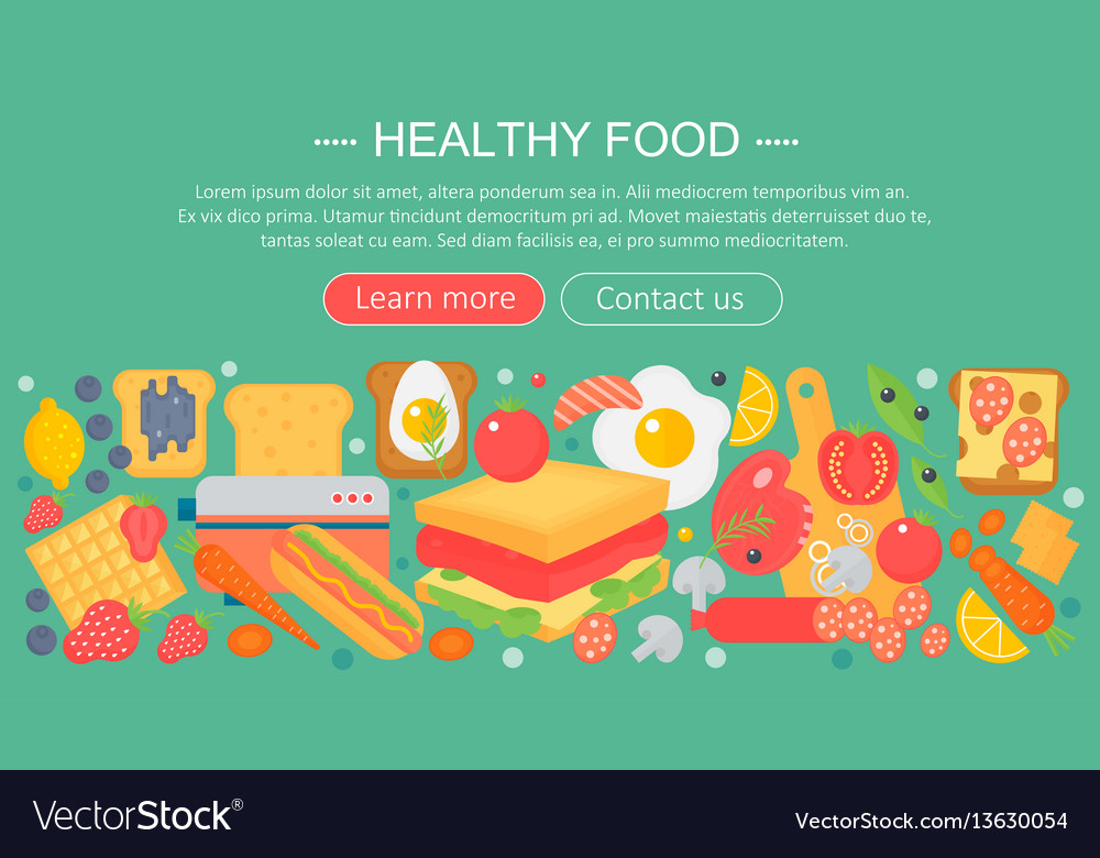 Cooking Collection Healthy Food Infographics Vector Image