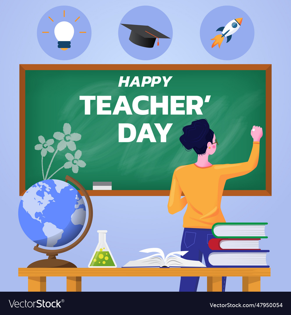 Teacher day Royalty Free Vector Image - VectorStock