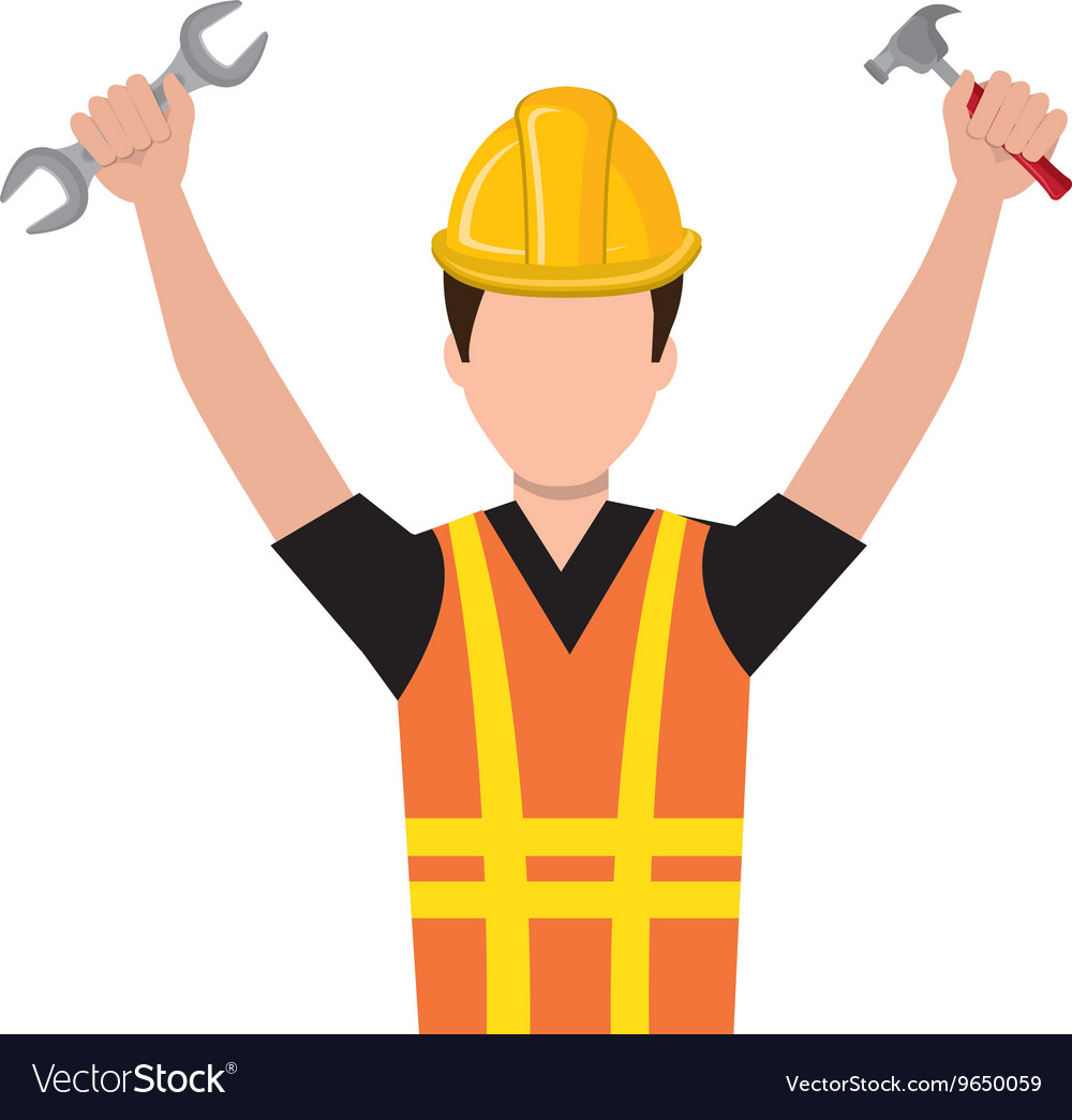 Man builder Royalty Free Vector Image - VectorStock