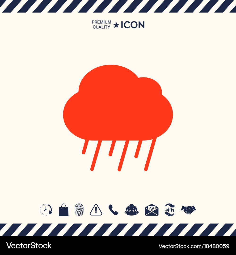 Cloud rain icon Royalty Free Vector Image - VectorStock