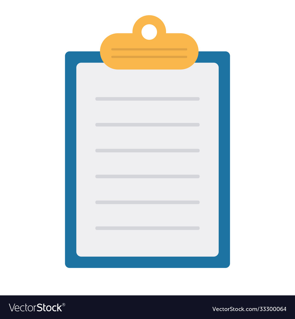 0002 clipboard icon flat Royalty Free Vector Image